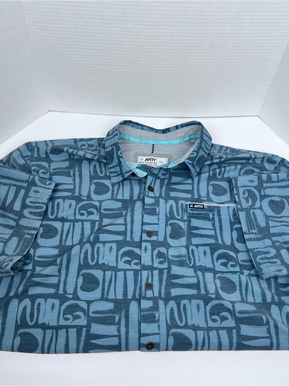 Jetty Men's Garwood Woven Abstract Pattern Button Up Shirt Size XL; Outdoor - Picture 6 of 12